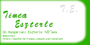 timea eszterle business card